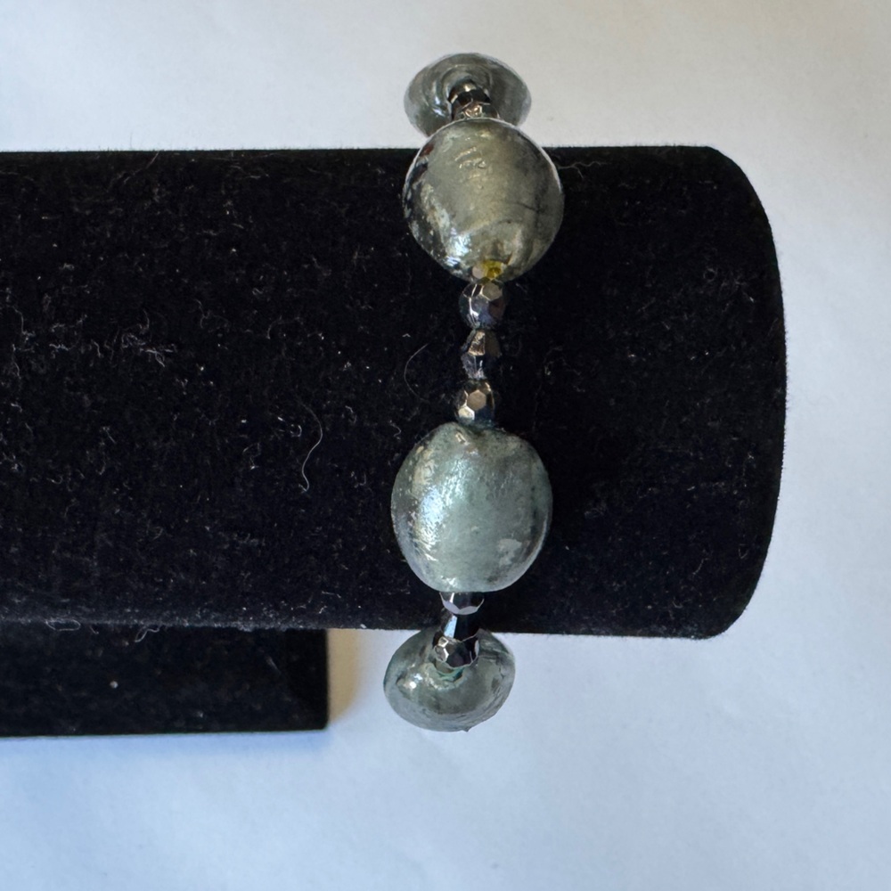 Elegant Silver Beaded Bracelet